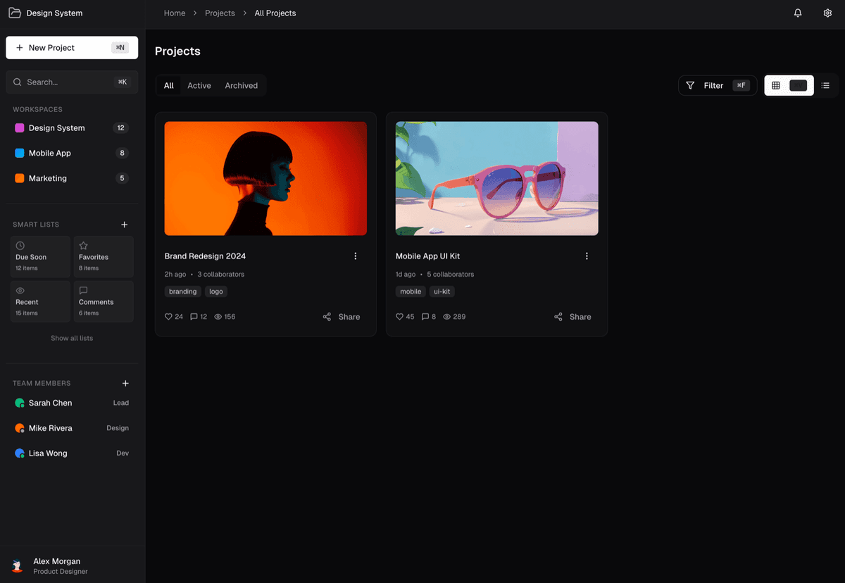 App shell template preview